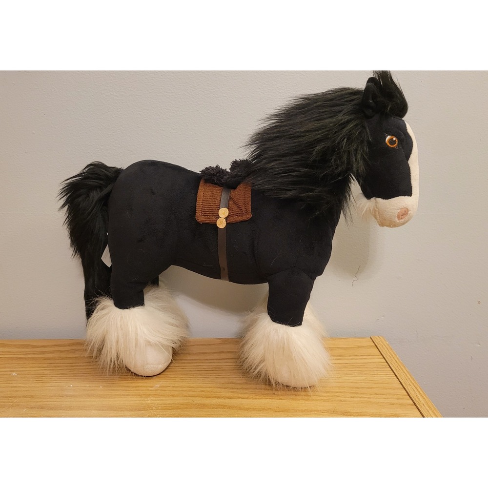 Disney Store Brave Angus Plush Black Horse Clydesdale 12 Inch Stuffed Animal